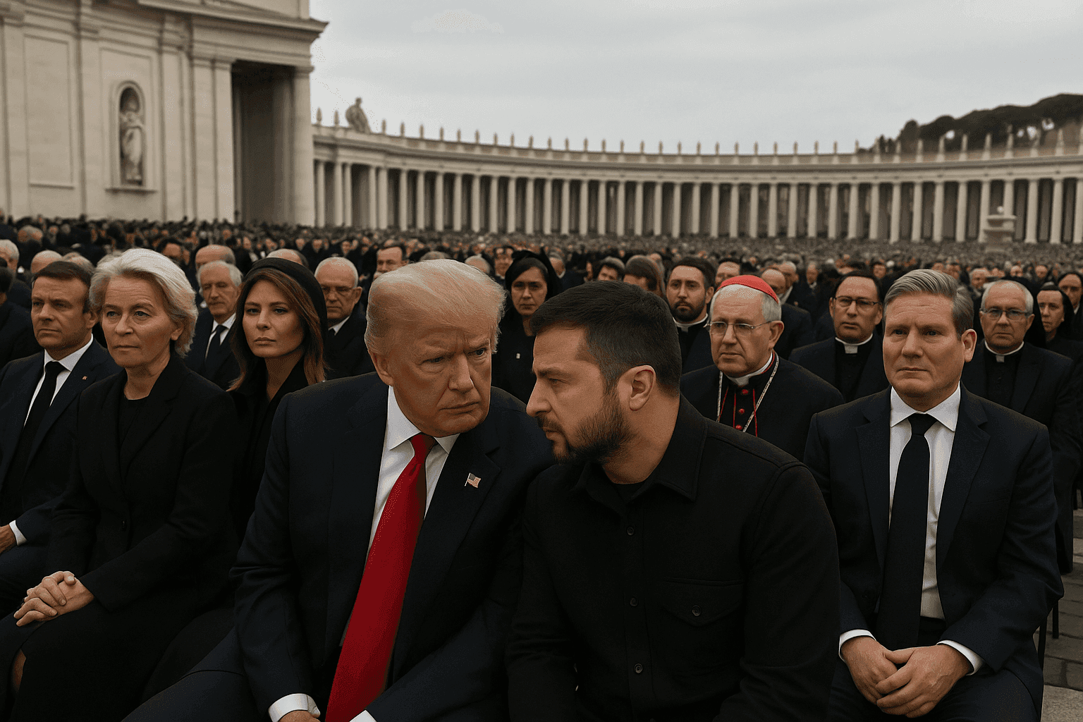 Istoriniai momentai iš popiežiaus Pranciškaus laidotuvių