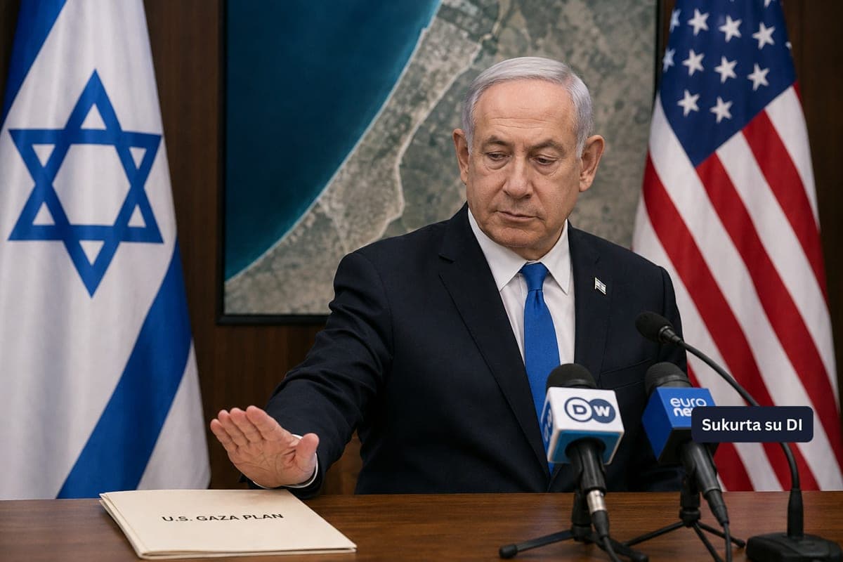Izraelis atmetė JAV Gazos planą: kariuomenė nesitrauks iki visiško „Hamas“ nuginklavimo