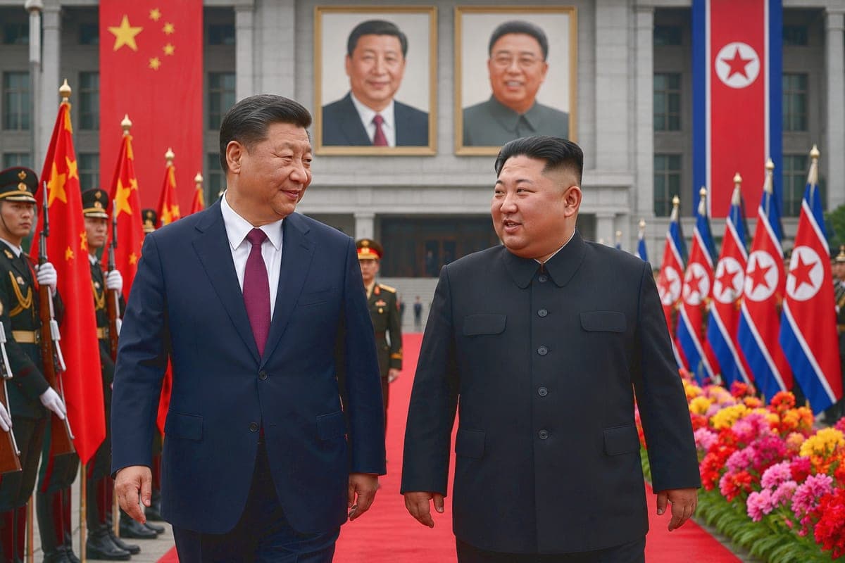 Xi Jinpingas grįžo į Pchenjaną po septynerių metų: Kinija bando susigrąžinti Kim Jong Uno dėmesį