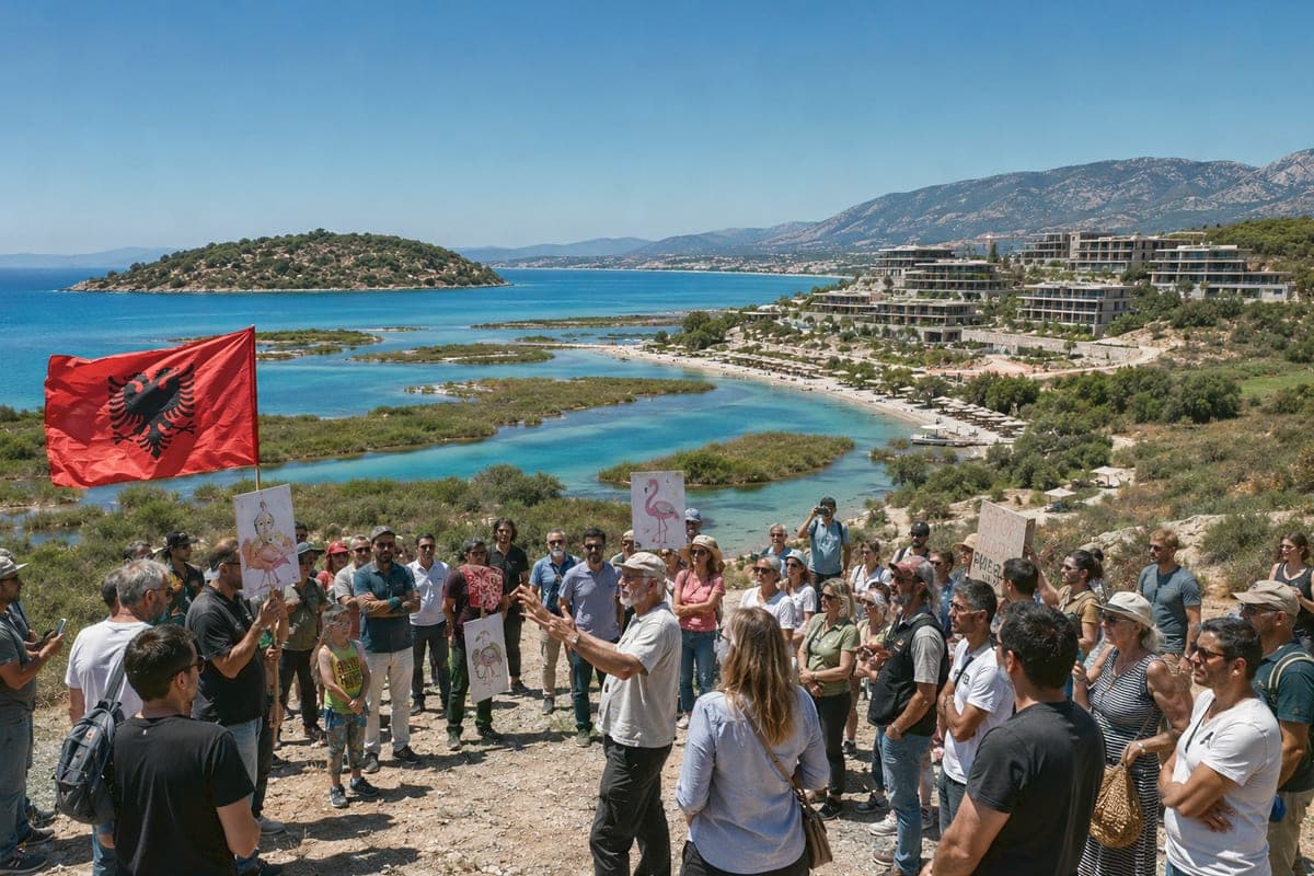 Albanijoje kyla „flamingų revoliucija“: J. Kushnerio kurorto projektas virto smūgiu E. Ramos valdžiai