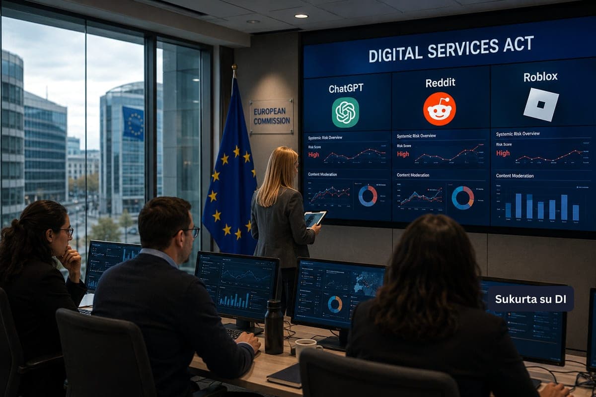 Europos Sąjunga „ChatGPT“, „Reddit“ ir „Roblox“ pritaikė griežčiausias skaitmeninio saugumo taisykles