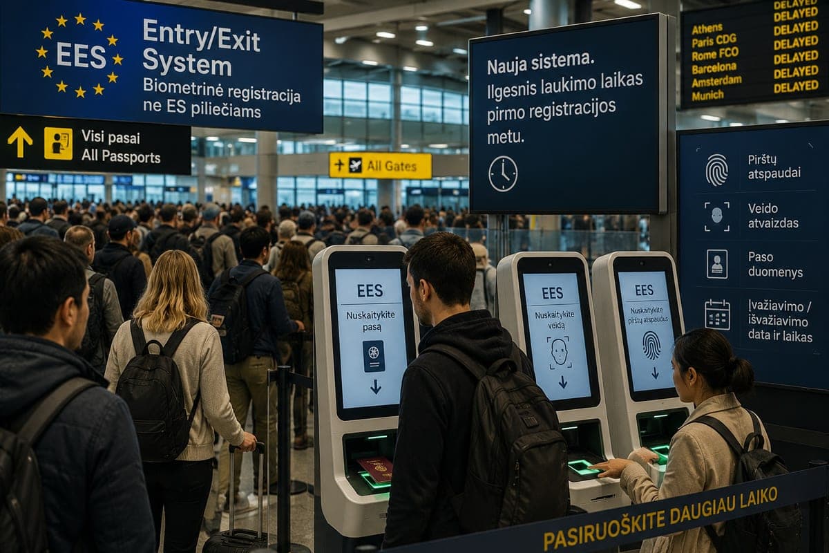 Europos oro uostuose bręsta vasaros spūstys: nauji biometriniai vartai jau kuria eiles