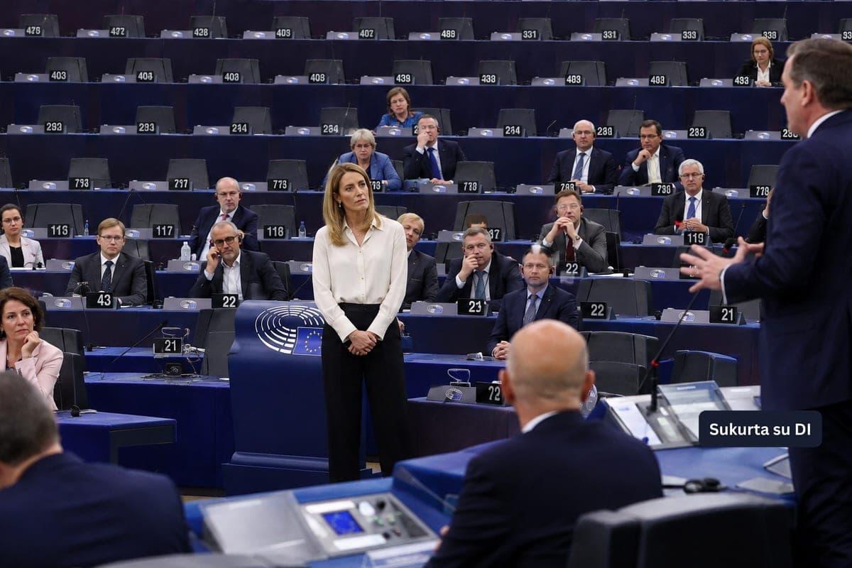 Roberta Metsola mėgina atgaivinti Europos Parlamentą: tuščias vietas turėtų pakeisti tikros diskusijos