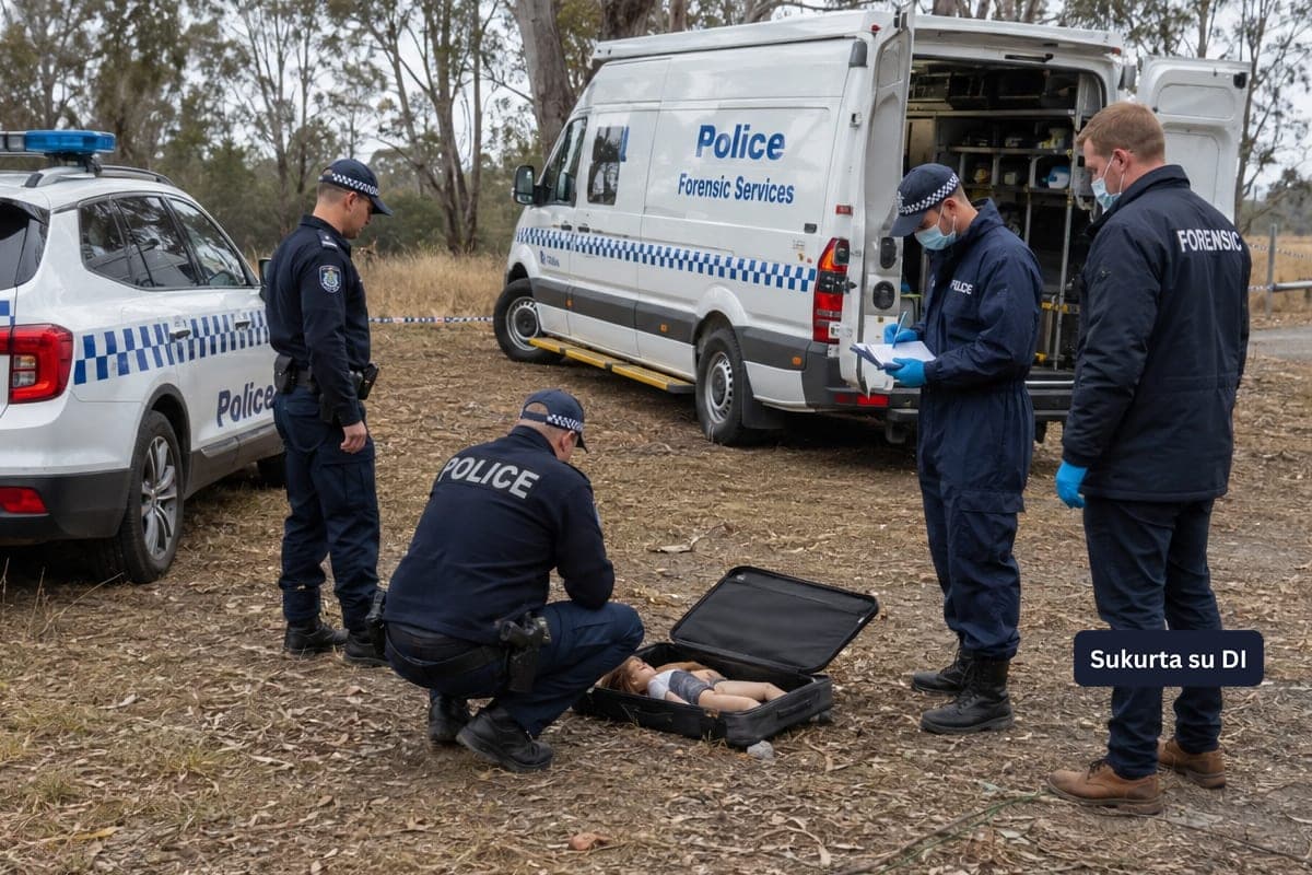 Australijos policija 20 valandų tyrė „lavoną“ lagamine – paaiškėjo, kad tai itin tikroviška lėlė