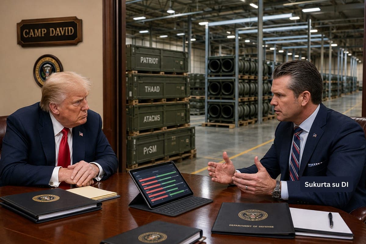 JAV raketų sandėliai tuštėja: D. Trumpas pareikalavo P. Hegsetho pasiaiškinimo