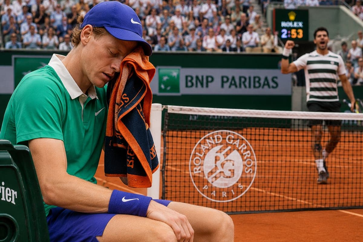 „Roland Garros“ sproginėja nuo sensacijų: J. Sinneris krito po 5:1 persvaros, o 17-metis M. Kouamé ,,uždegė" Paryžių