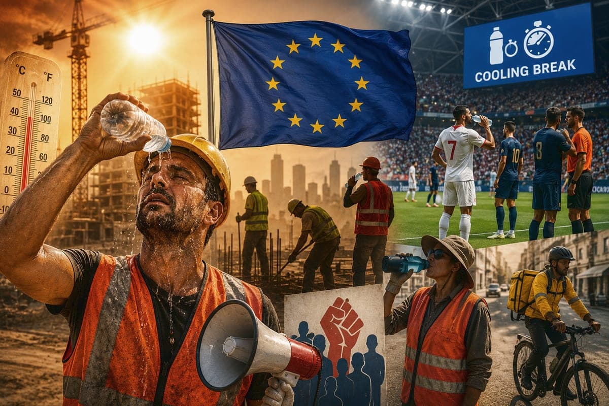 Karštyje dirbantys europiečiai reikalauja futbolininkų teisių: profsąjungos nori privalomų vėsinimosi pertraukų