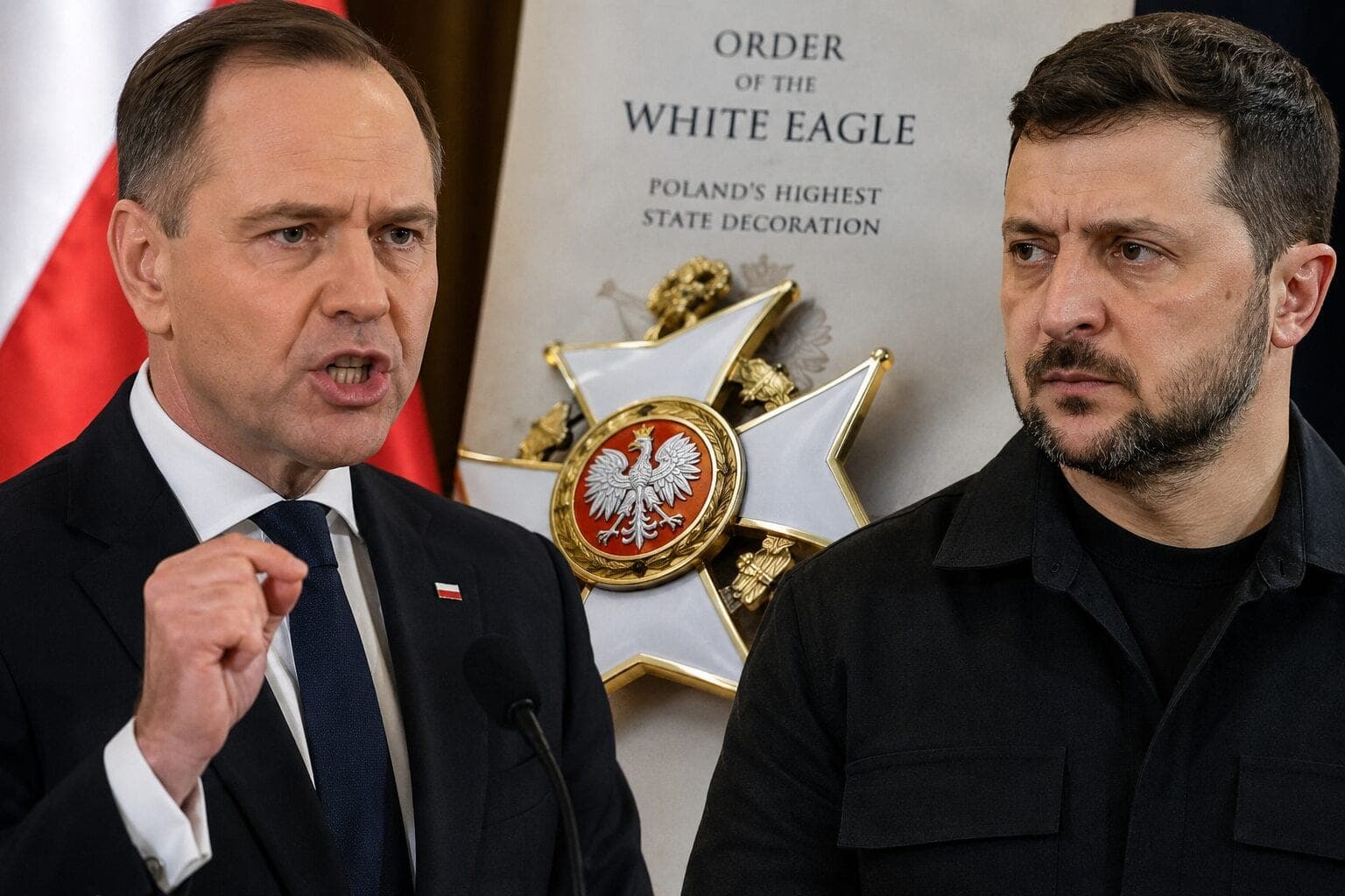 Lenkija įsiutusi dėl V. Zelenskio sprendimo: svarstoma atimti prestižinį ordiną