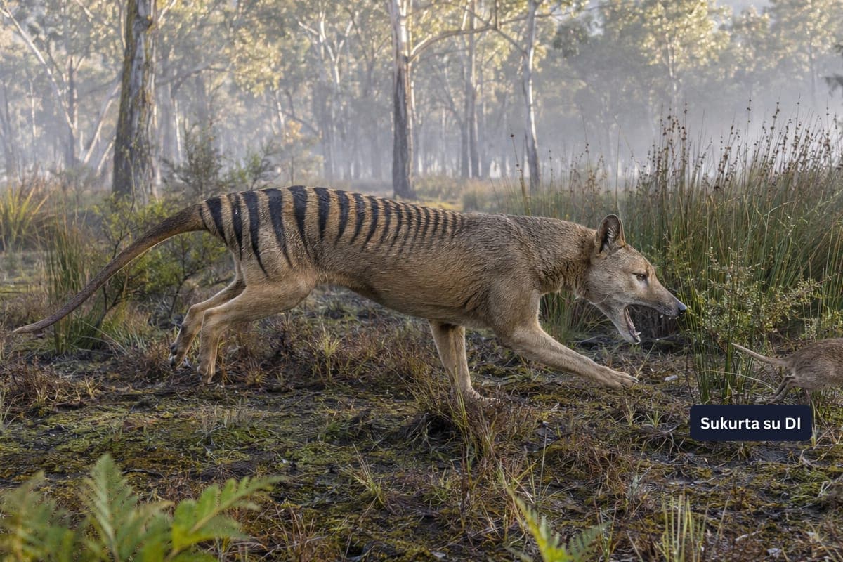 Tasmanijos tigro kaukolė griauna šimtmečio mitą – jis medžiojo visai kitaip nei vilkas