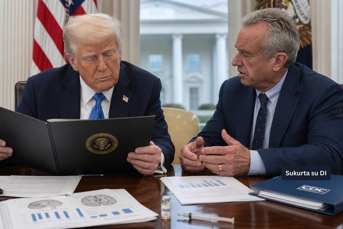 D. Trumpo administracija rengia įsakymą dėl autizmo ir vakcinų: mokslas ryšio neranda, tačiau politika suka kita kryptimi