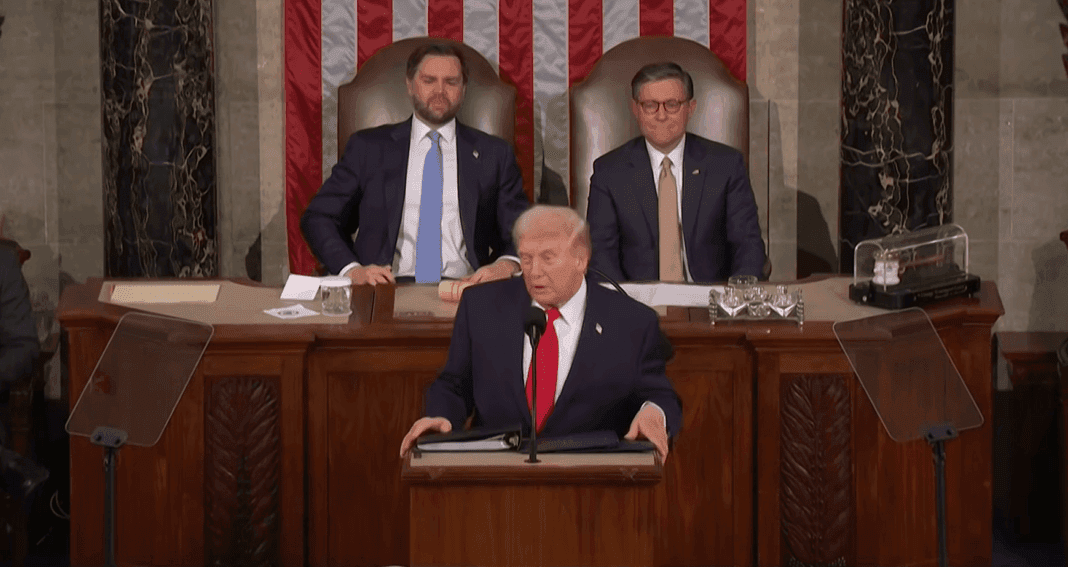 D. Trumpo metinis pranešimas: paskelbtas „Amerikos aukso amžius“, demokratai dalį kalbos boikotavo