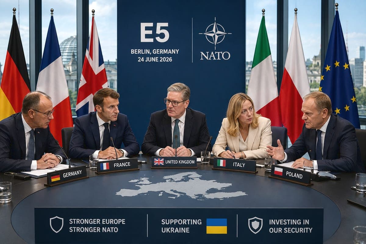 Prieš NATO viršūnių susitikimą Berlyne susitiko penkios didžiausios Europos karinės galios