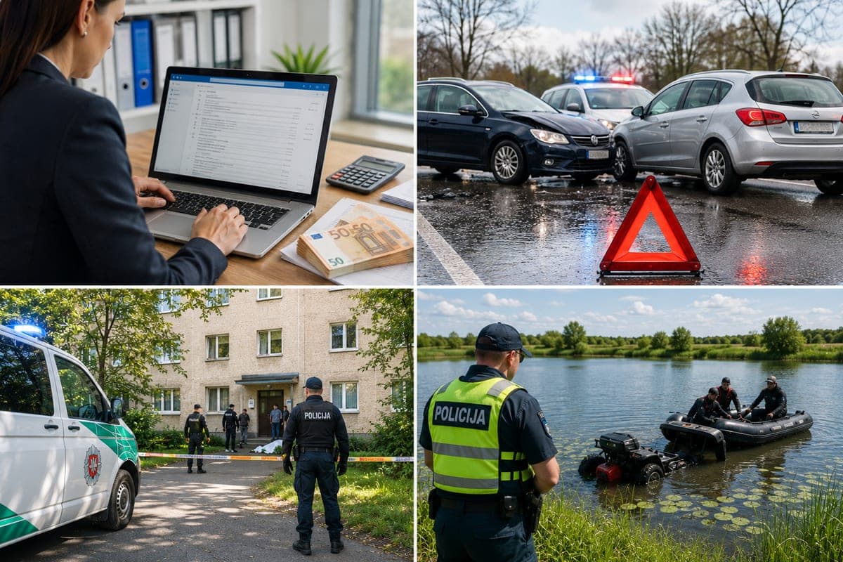 Įmonė neteko 47 tūkst. eurų, Vilniuje ir Kupiškio rajone rasti mirę žmonės