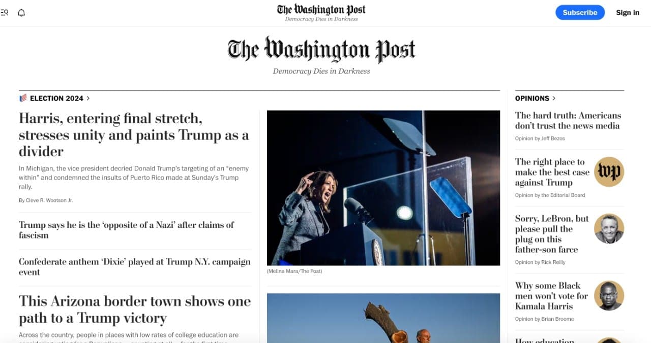 „Washington Post“ pirmą kartą per 36 metus neparėmė nė vieno kandidato