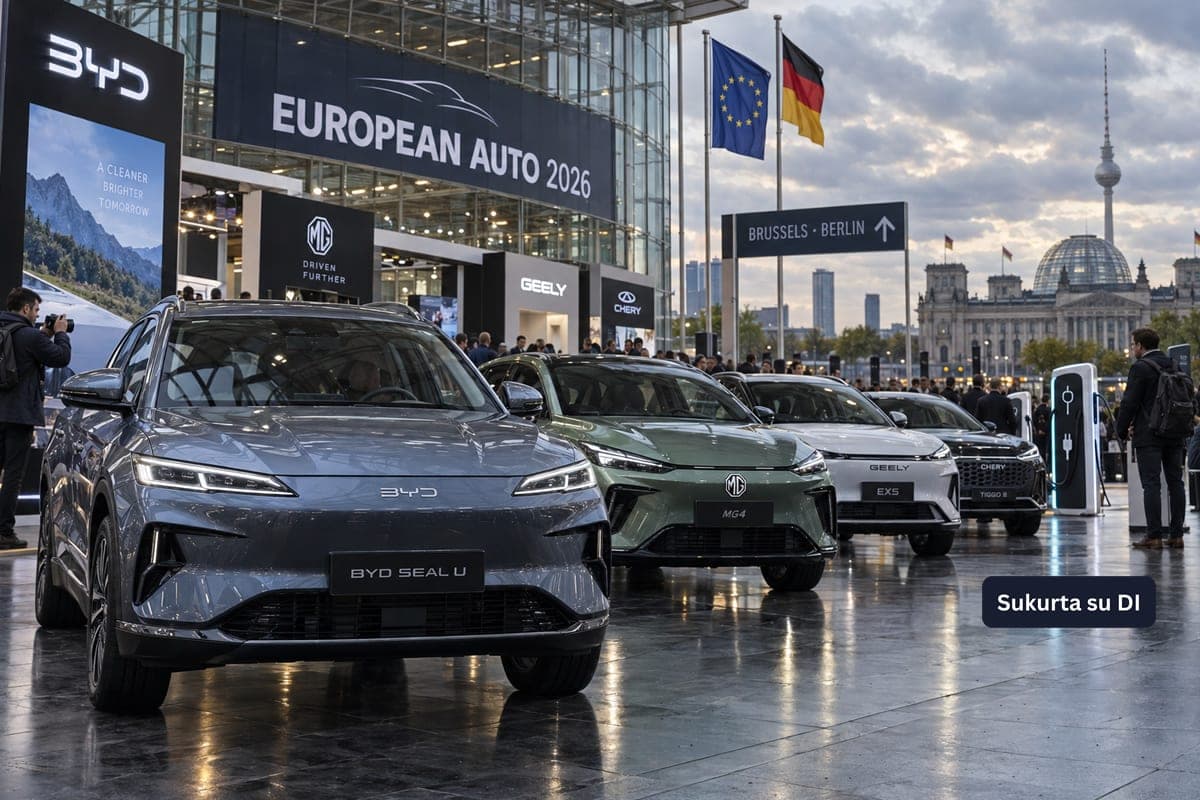 Kinijos automobiliai užkariauja Europą: Vokietija reikalauja griežtesnių ES priemonių