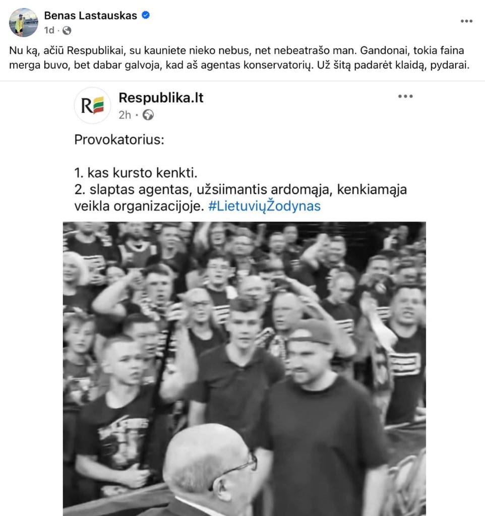 B. Lastausko pasisakymas