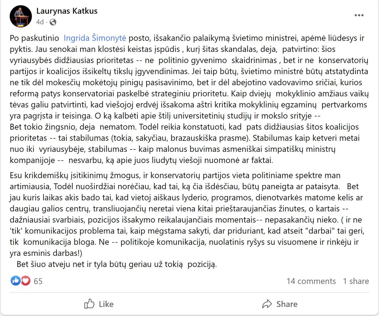 komentaras