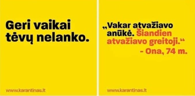 Įspėjimas pandemijos metu