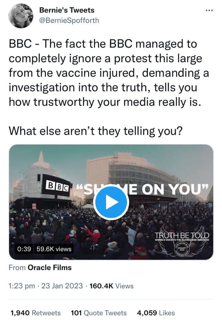 Bernie's Tweets pasisakymas