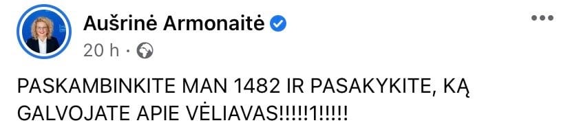 A. Armonaitės pasisakymas