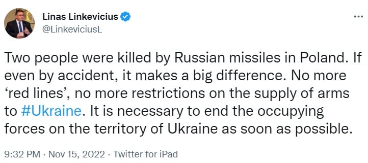 Lino Linkevičiaus pozicija
