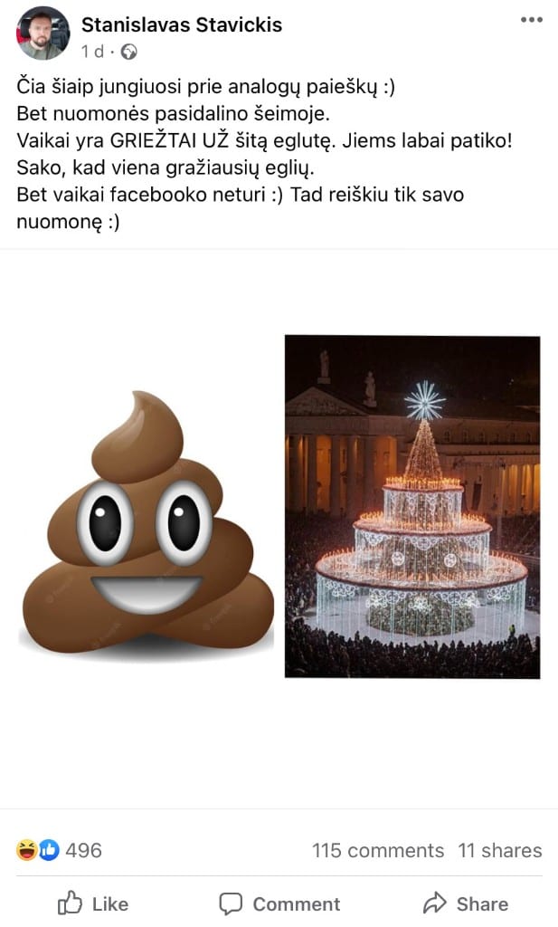 S. Stavickio pasisakymas