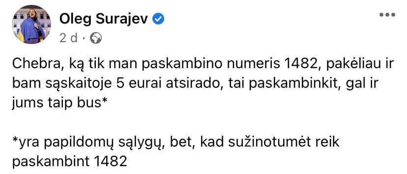 O. Šurajevo pasisakymas