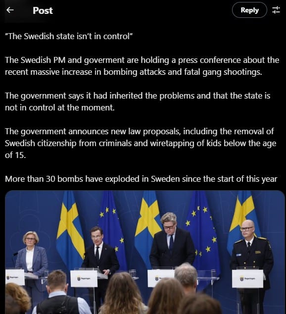 Švedijos rengia spaudos konferenciją