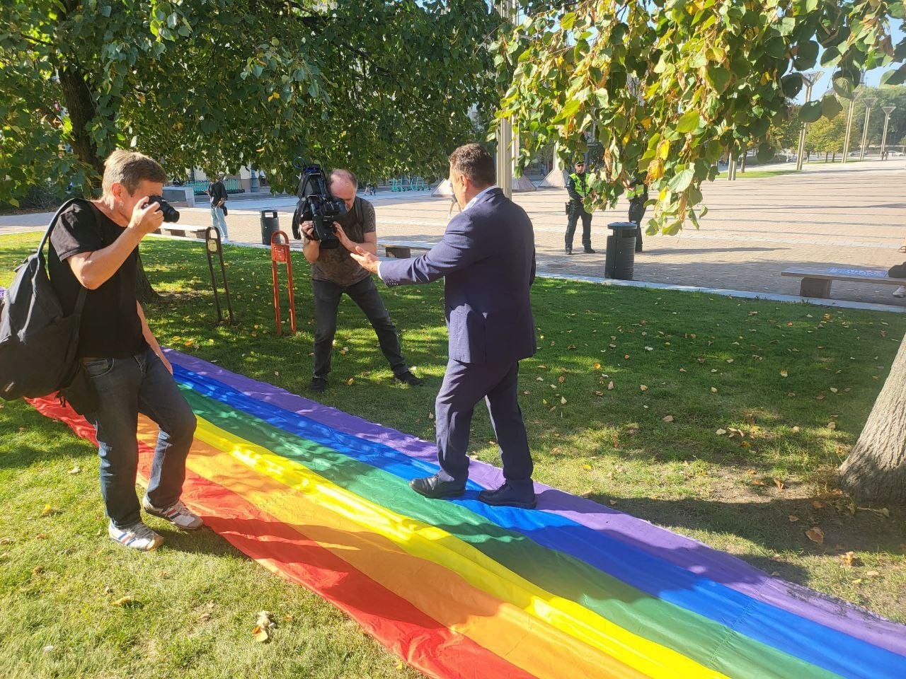 LGBT protesto akcija prie Seimo