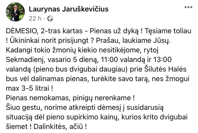 L. Jaruškevičiaus pasisakymas