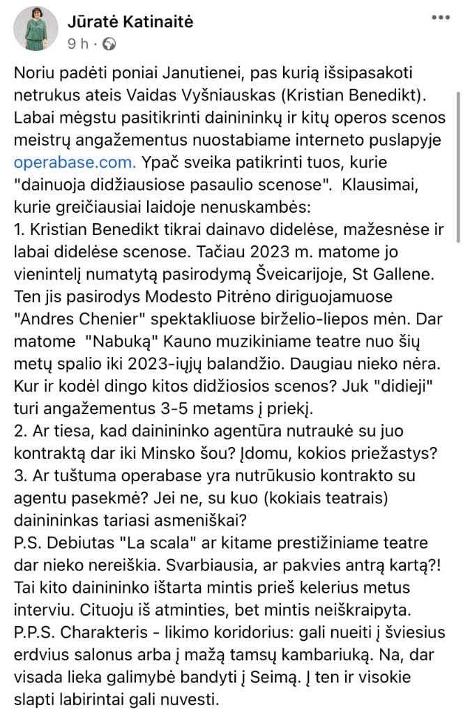 J. Katinaitės pasisakymas