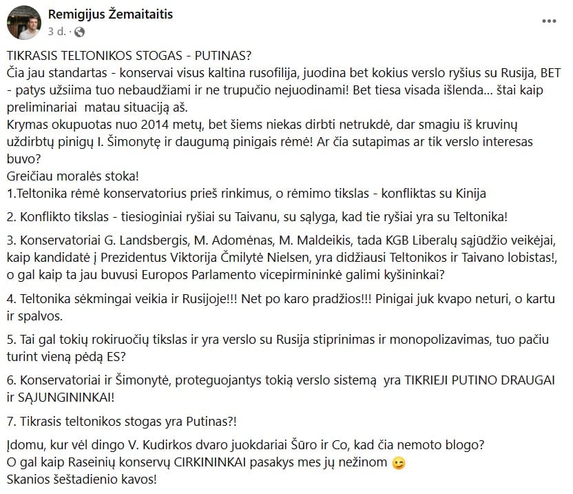 R. Žemaitaičio pasisakymas
