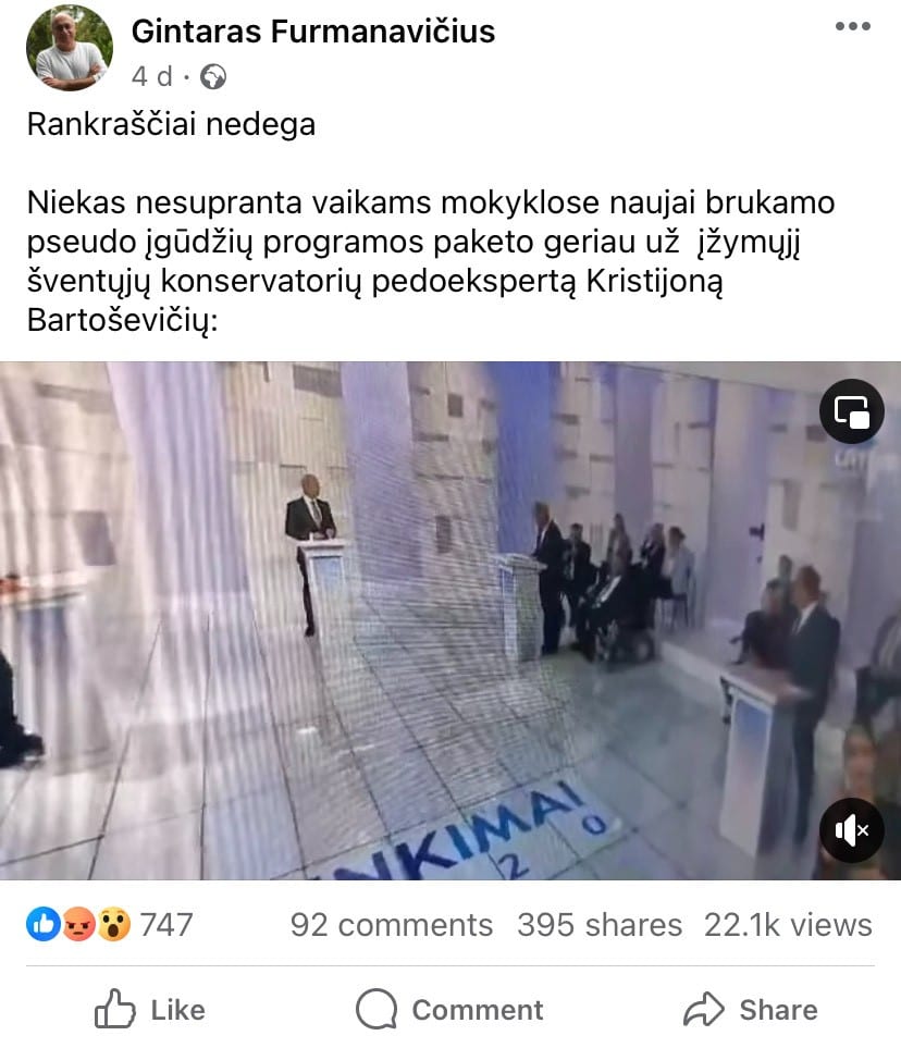G. Furmanavičiaus pasisakymas