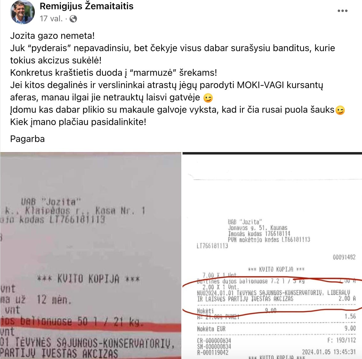 Remigijaus Žemaitaičio fb paskyra