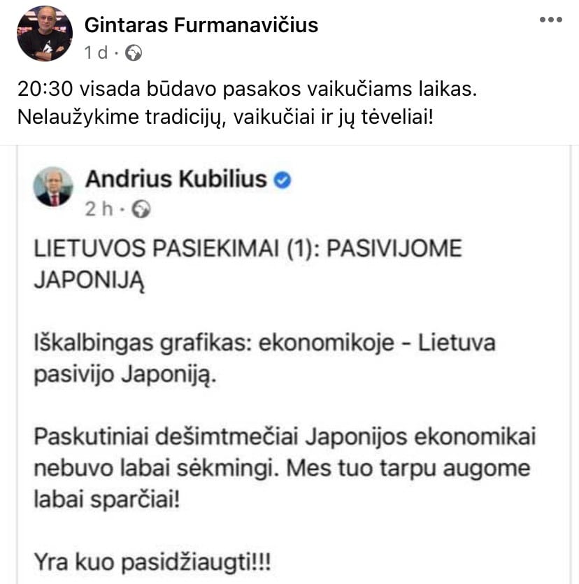 G. Furmanavičiaus pasisakymas