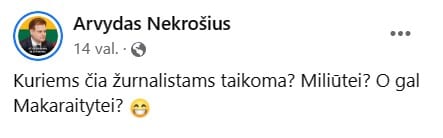 A. Nekrošiaus pasisakymas