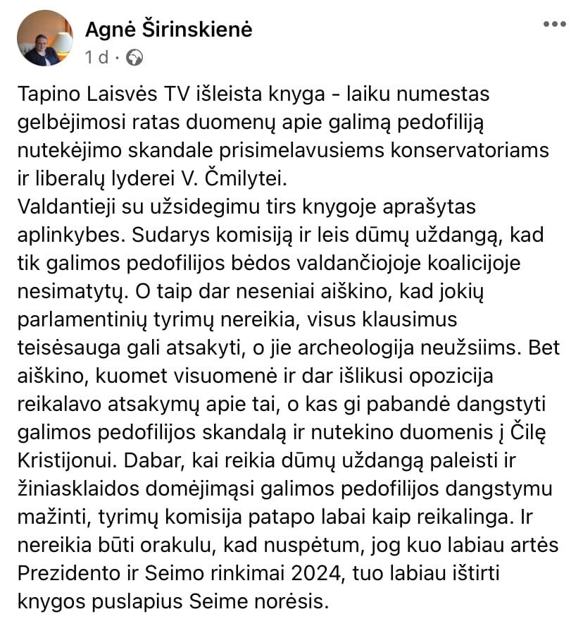 A. Širinskienės pasisakymas