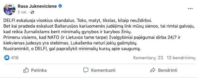 Feisbuko įrašas