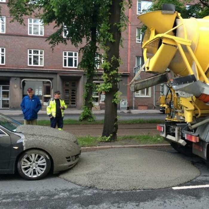 Išsiliejęs betonas