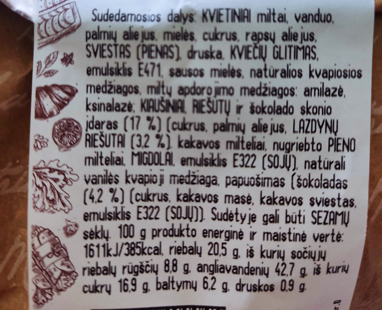 Kruasanai su įdaru