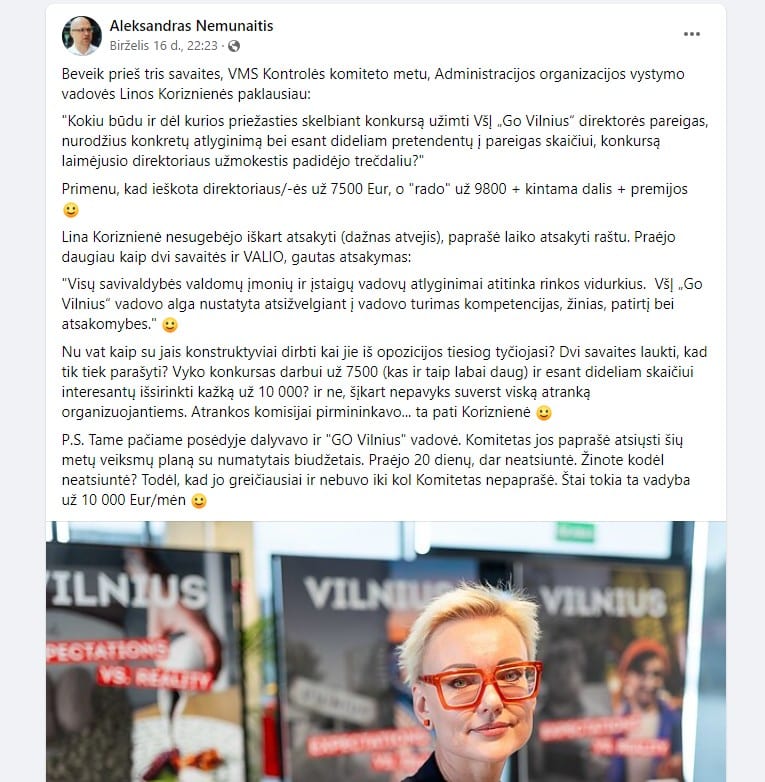 Aleksandro Nemunaičio įrašas