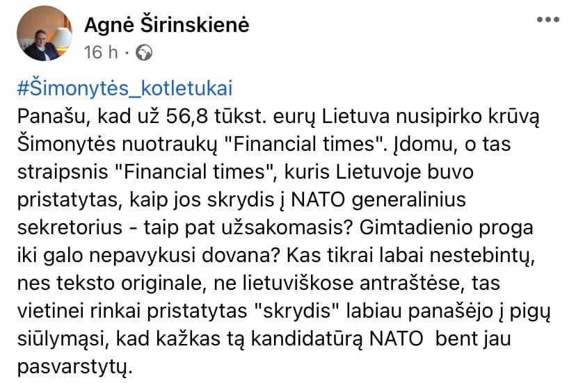 A. Širinskienės pasisakymas