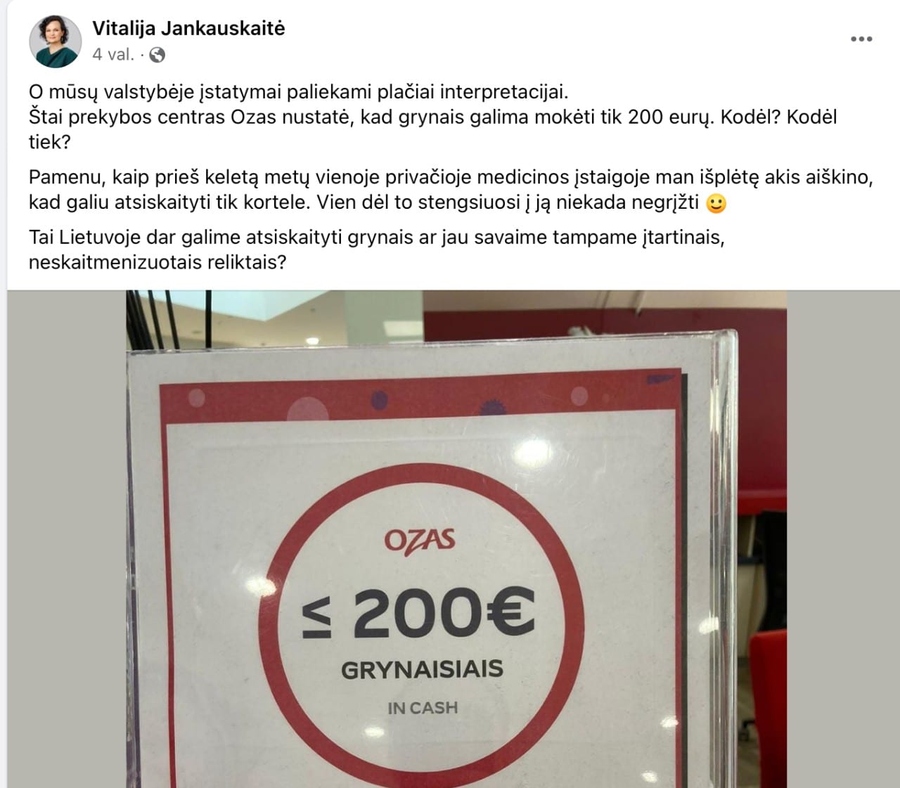 Įrašas feisbuke