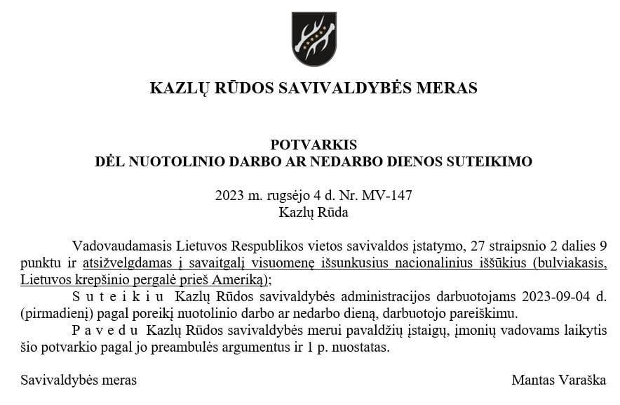 Manto Varaškos raštas