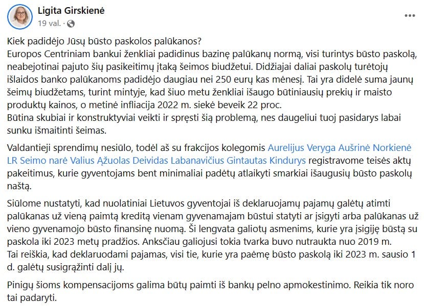 L. Girskienės pasisakymas