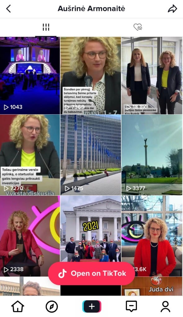 „TikTok“ paskyra