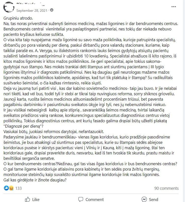 feisbuko komentaras