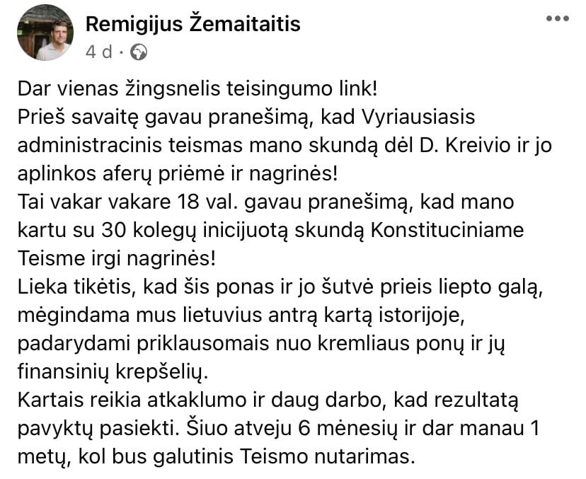 R. Žemaitaičio pasisakymas