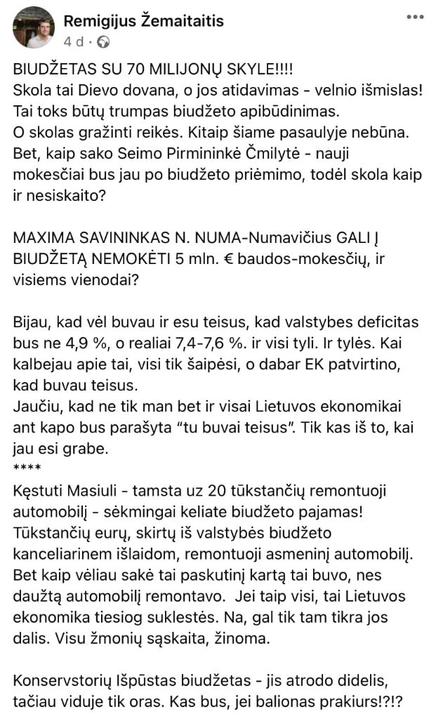 R. Žemaitaičio pasisakymas