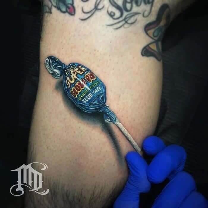 3D saldainio tatuiruotė